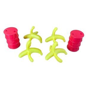 Nerf NItro Blasters Obstacles Bananas Red Barrels Lot Of 6 1.5”